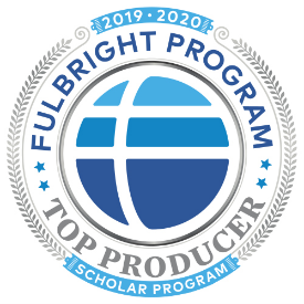 Fulbright logo Top Producer 2020 badge