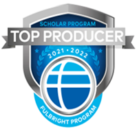 Fulbright logo Top Producer 2020 badge